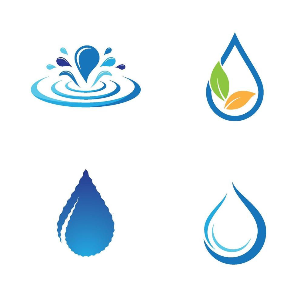 Water drop logo images illustration vector