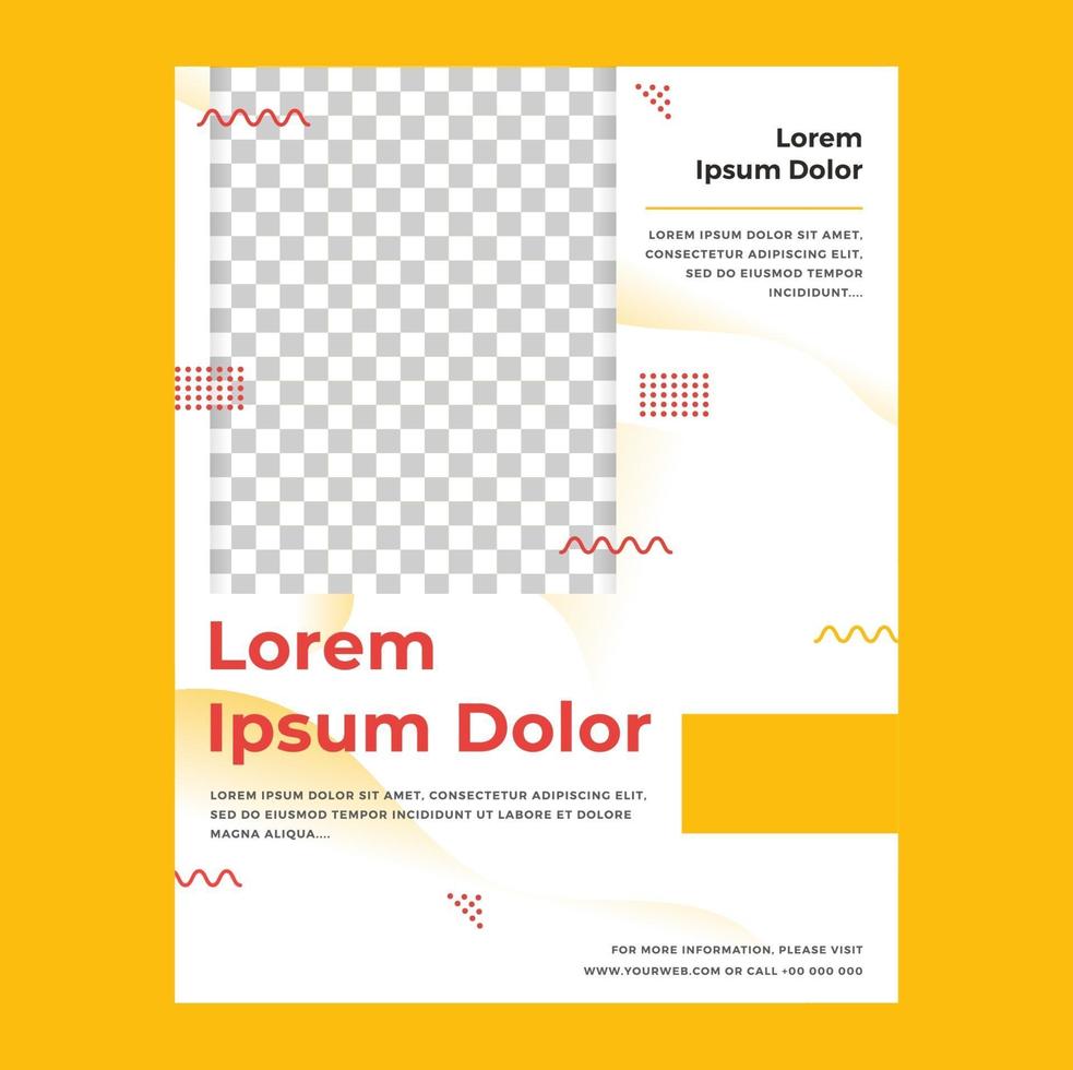 Poster template design for business or event vector
