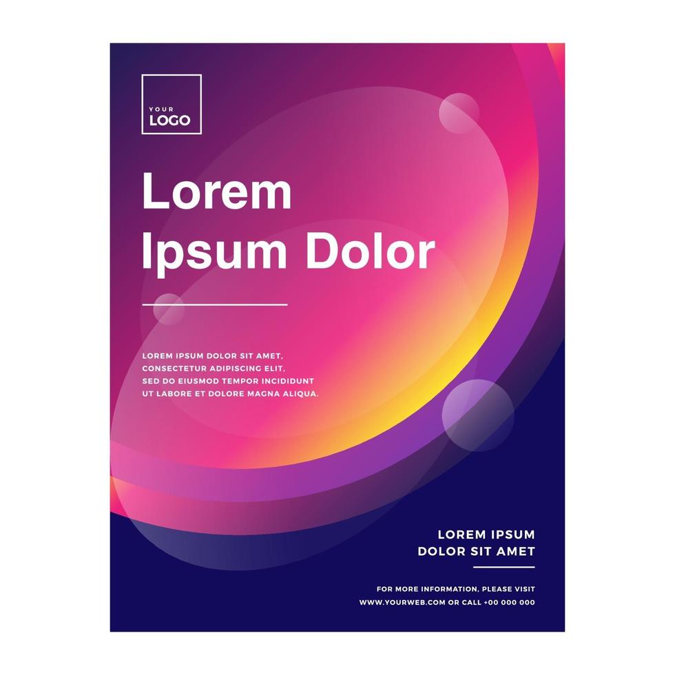 Abstract poster template design vector