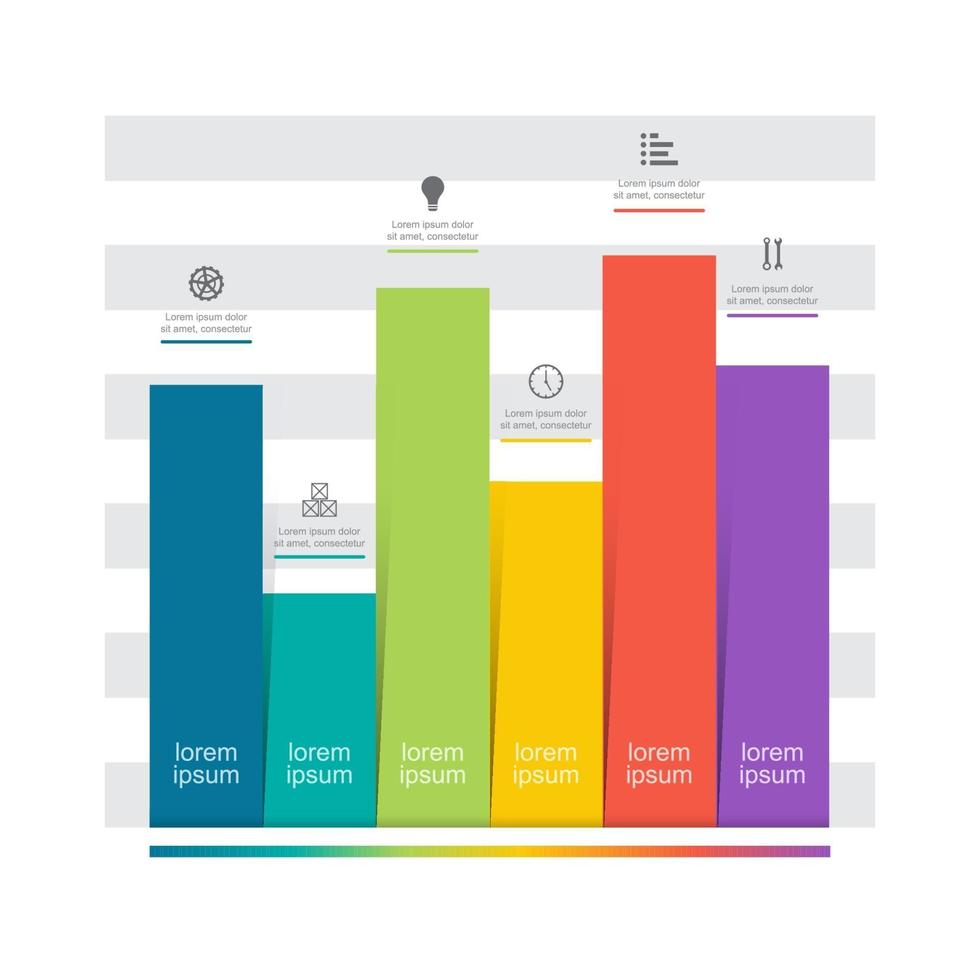 diagrama de gráfico de barras para ilustración de análisis financiero vector