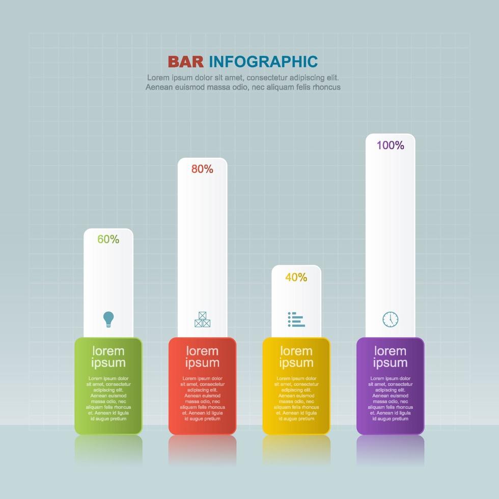 Bar Chart Diagram For Financial Analysis Illustration vector