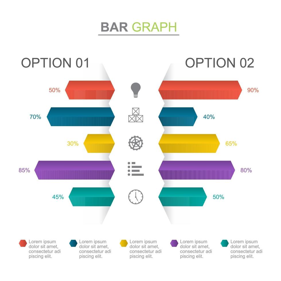 diagrama de gráfico de barras para ilustración de análisis financiero vector