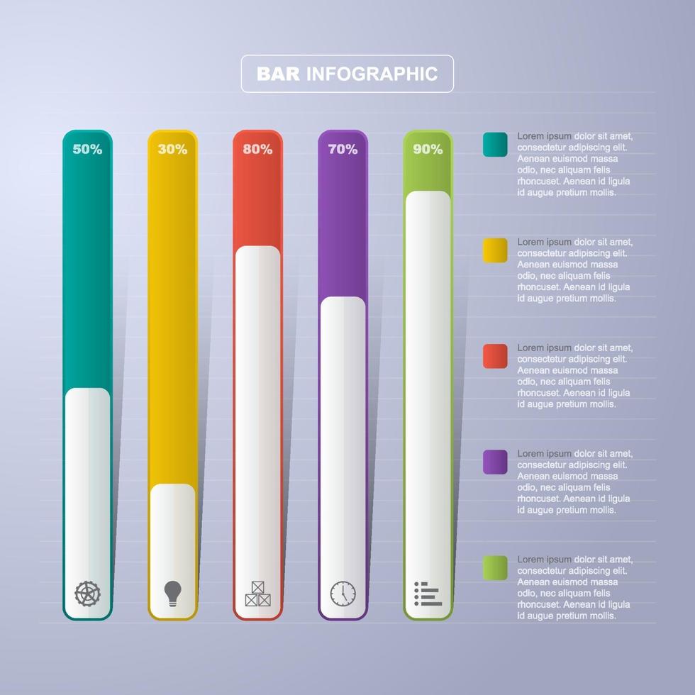 diagrama de gráfico de barras para ilustración de análisis financiero vector