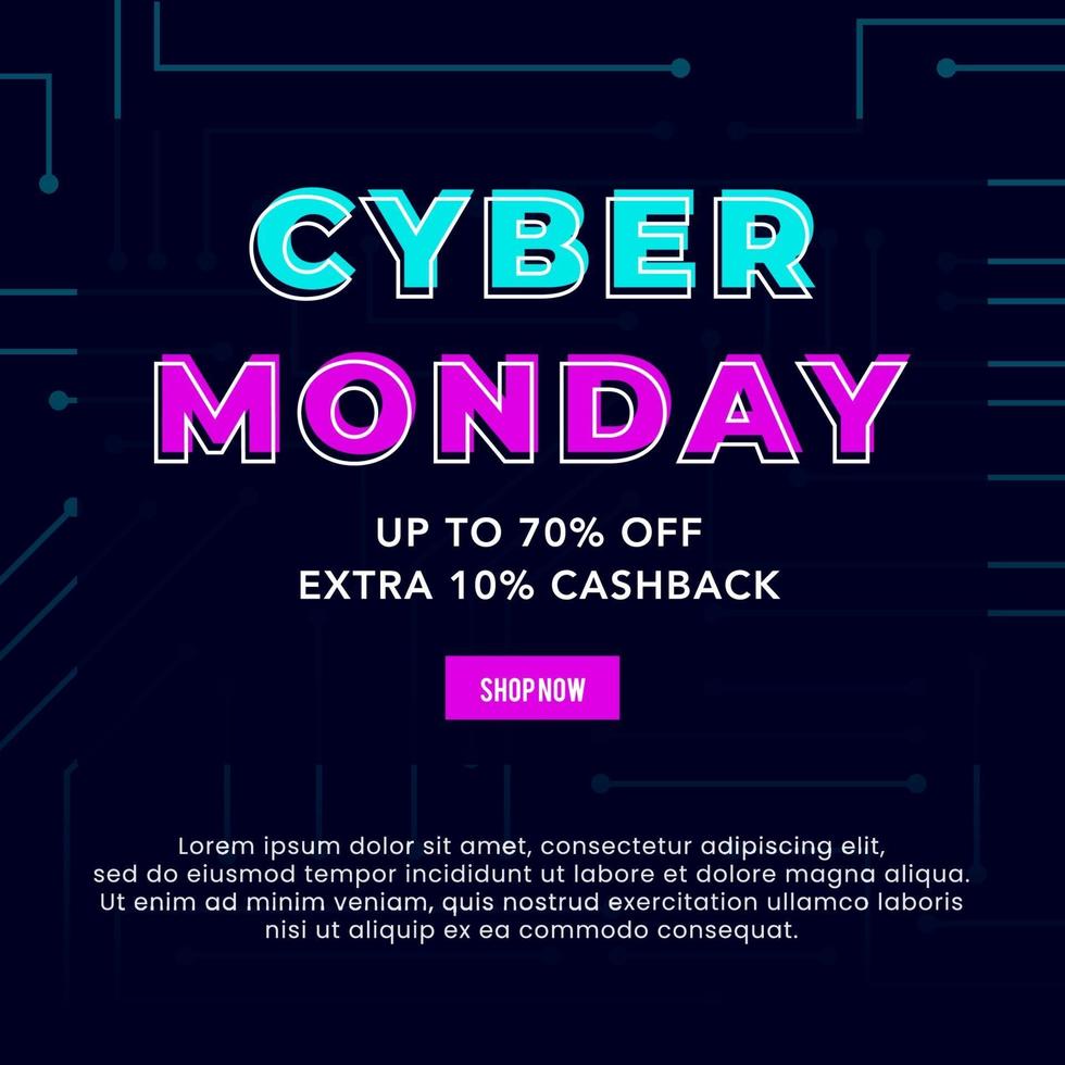 Best sale, Cyber Monday banner vector