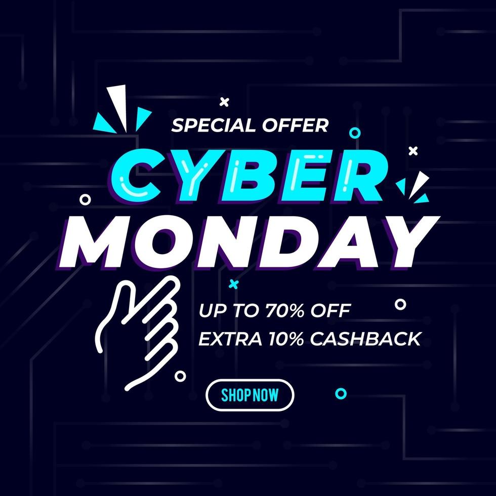 mejor banner de venta cyber monday vector