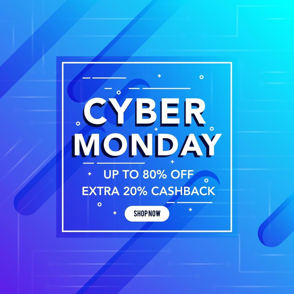 Best sale Cyber Monday banner vector