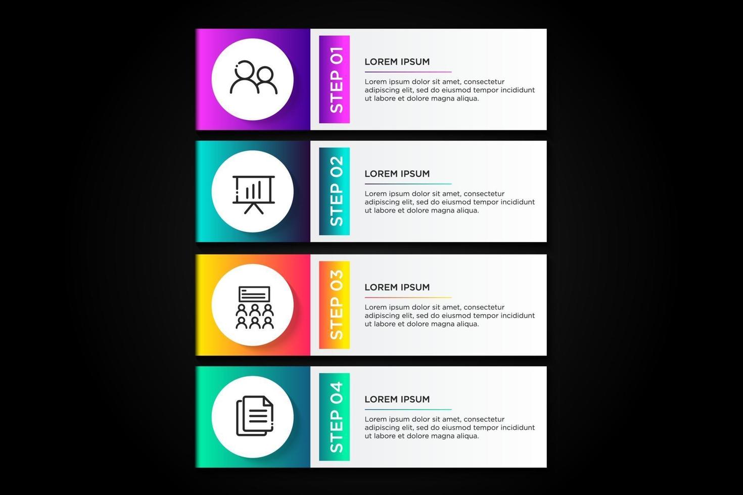 Business infographic with 4 options illustration vector