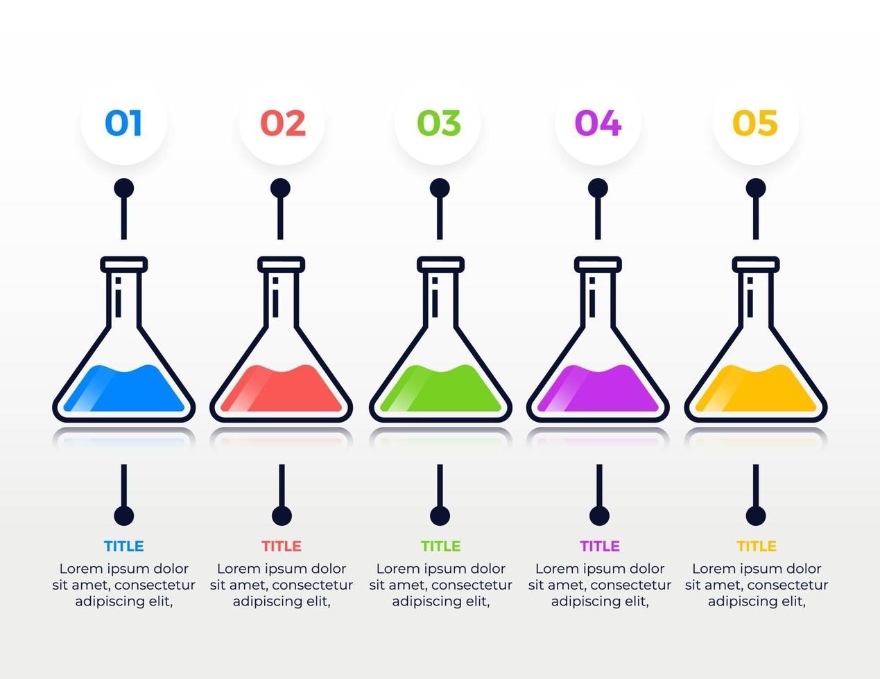 Infographics with 5 steps or options vector