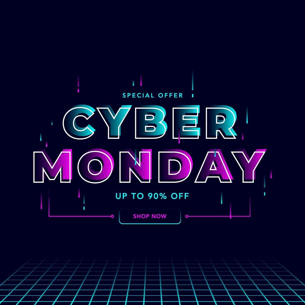 Best sale Cyber Monday banner vector