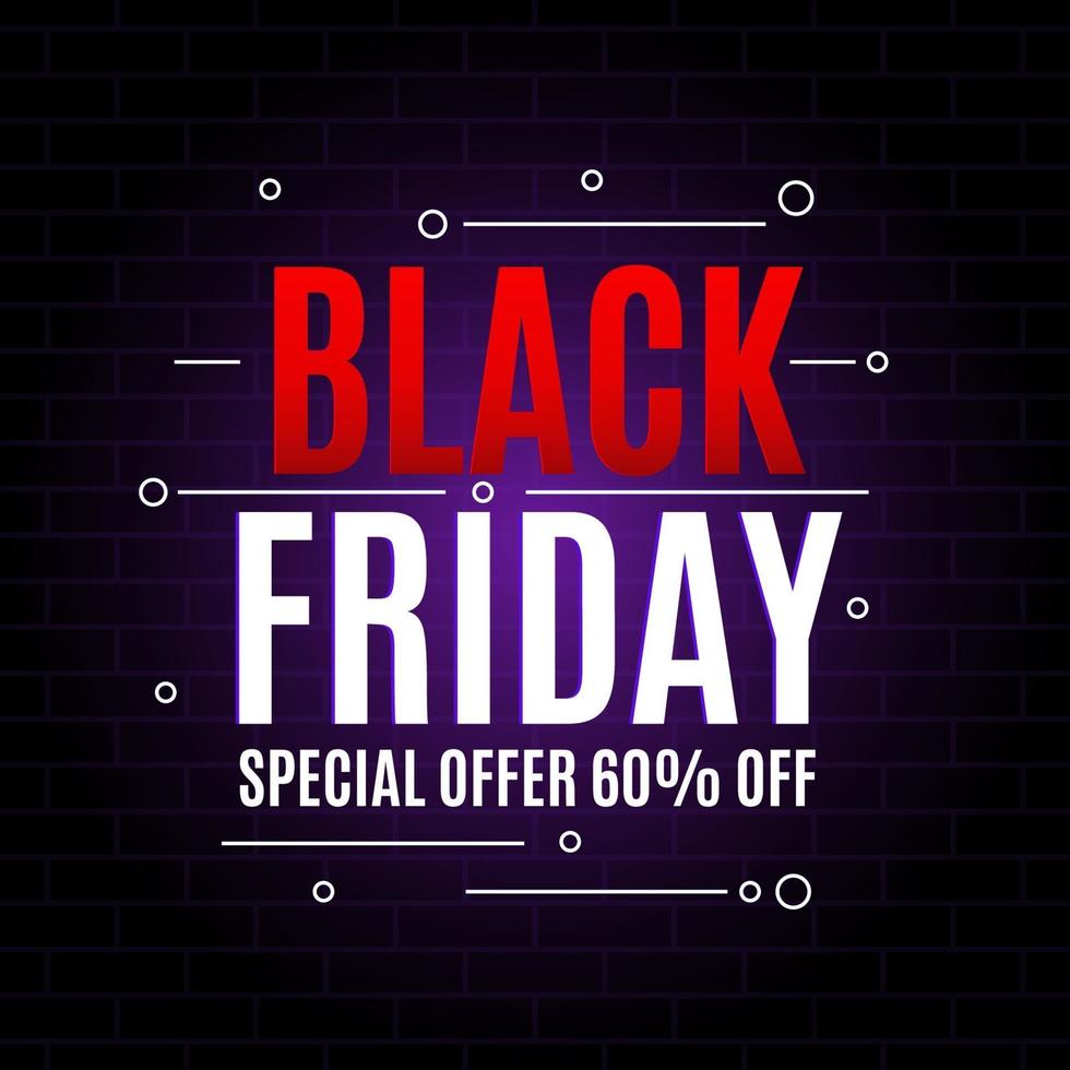 Black Friday sale banner design vector