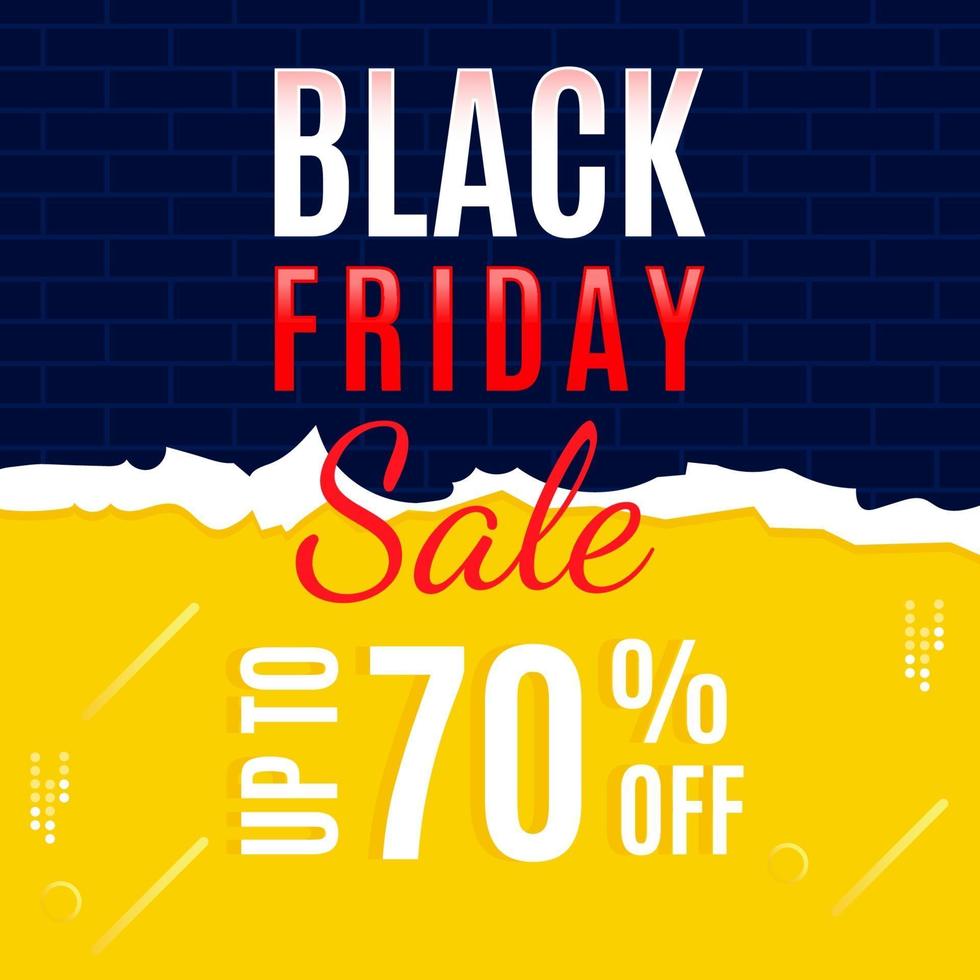 Black Friday sale banner design. For web and flyer vector