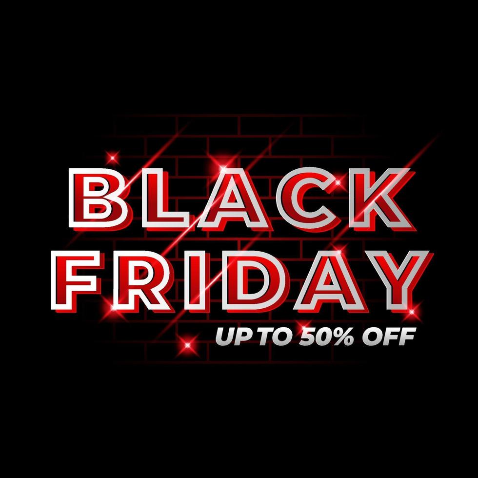 Black Friday sale banner design vector