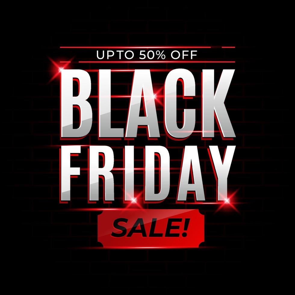 Black Friday sale banner design vector