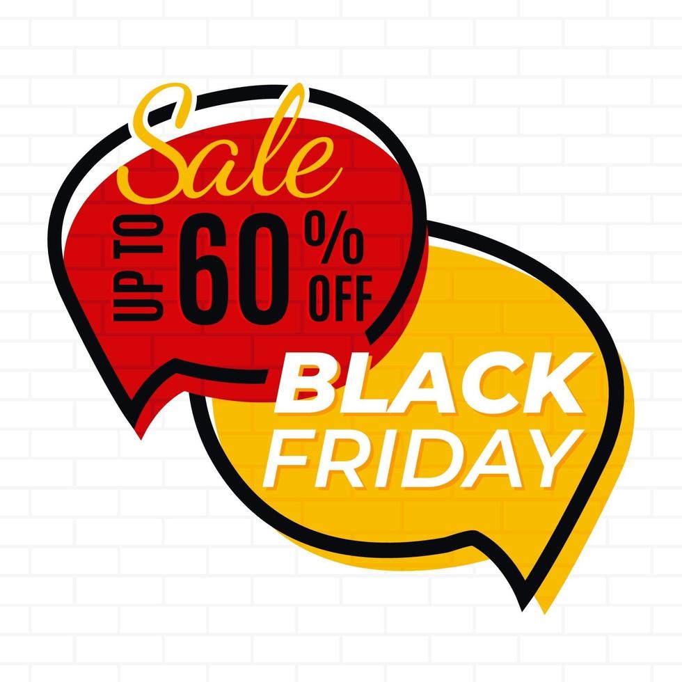 Black Friday sale banner design vector