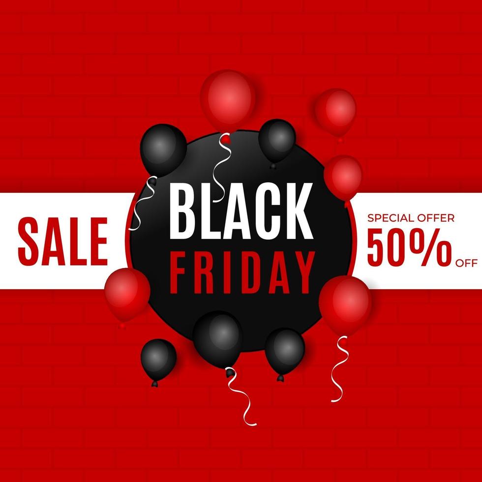 Black Friday sale banner design vector