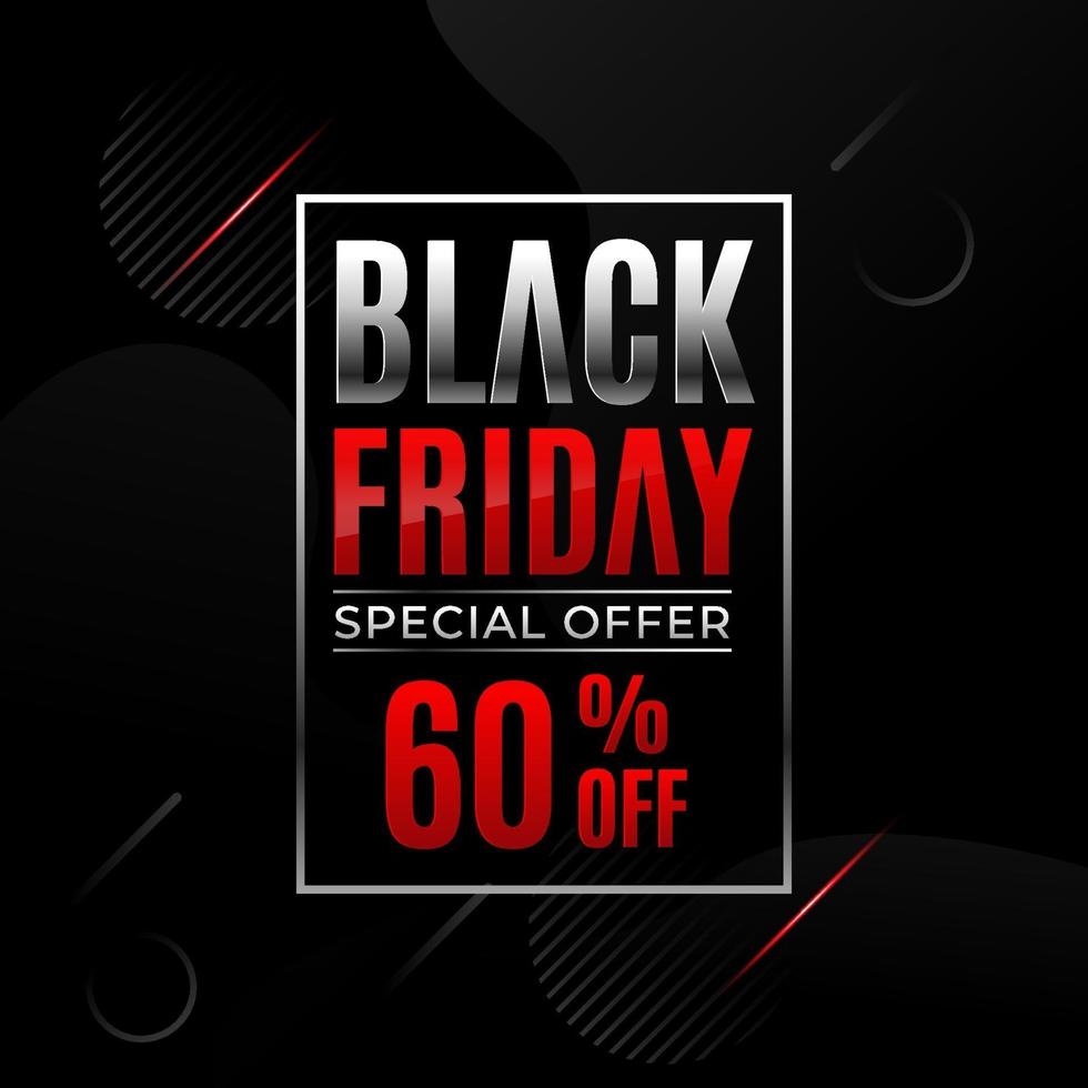 Black Friday sale banner design vector