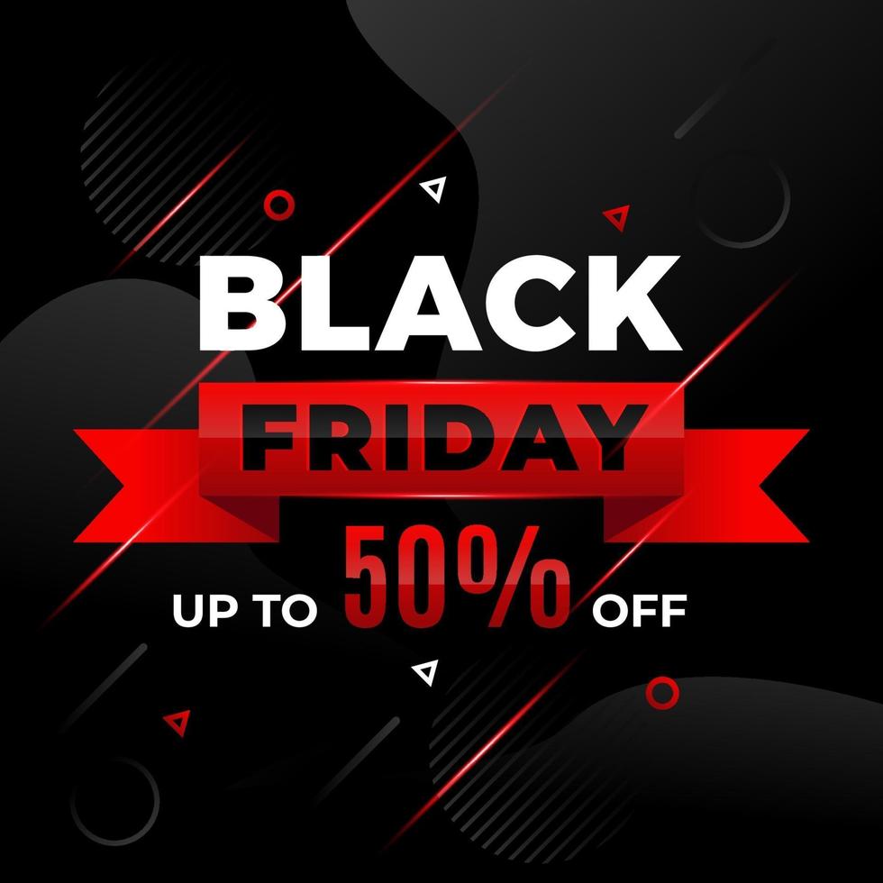 Black Friday sale banner design vector