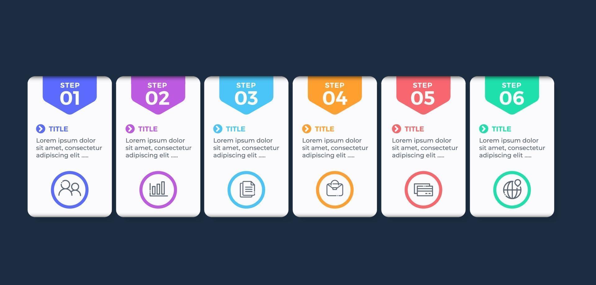 Infographics with steps options vector