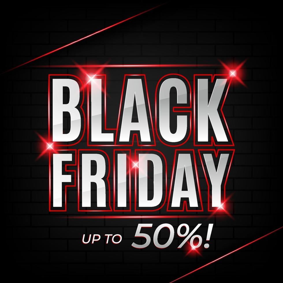 Black Friday sale banner design vector