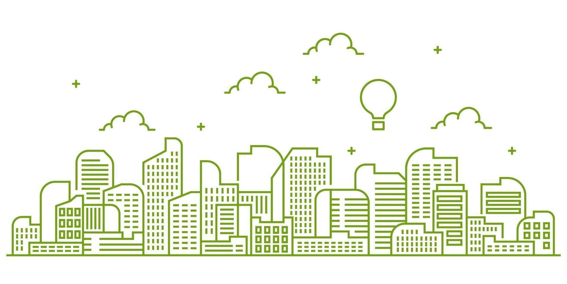 Line Art Vector Illustration Of City Line In White Background Vector Art At Vecteezy Line Art Vector Illustration Of City Line In White Background Vector Art At Vecteezy