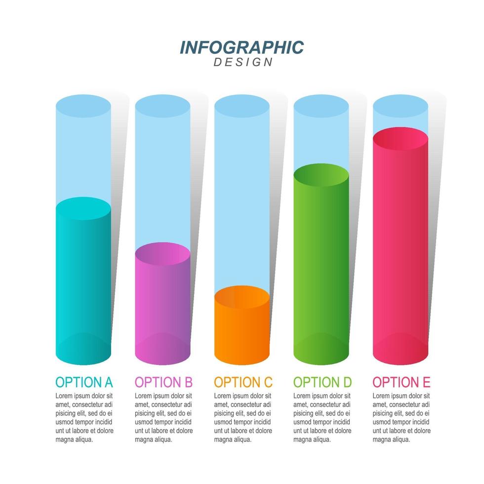 Bar Graph Showing Financial Recovery After Crisis Infographic vector