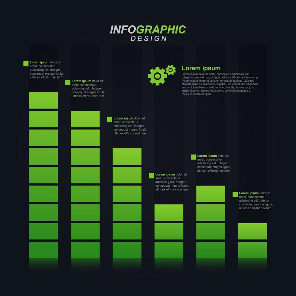 Gráfico de barras decreciente que ilustra la presión económica o los problemas financieros infográficos vector