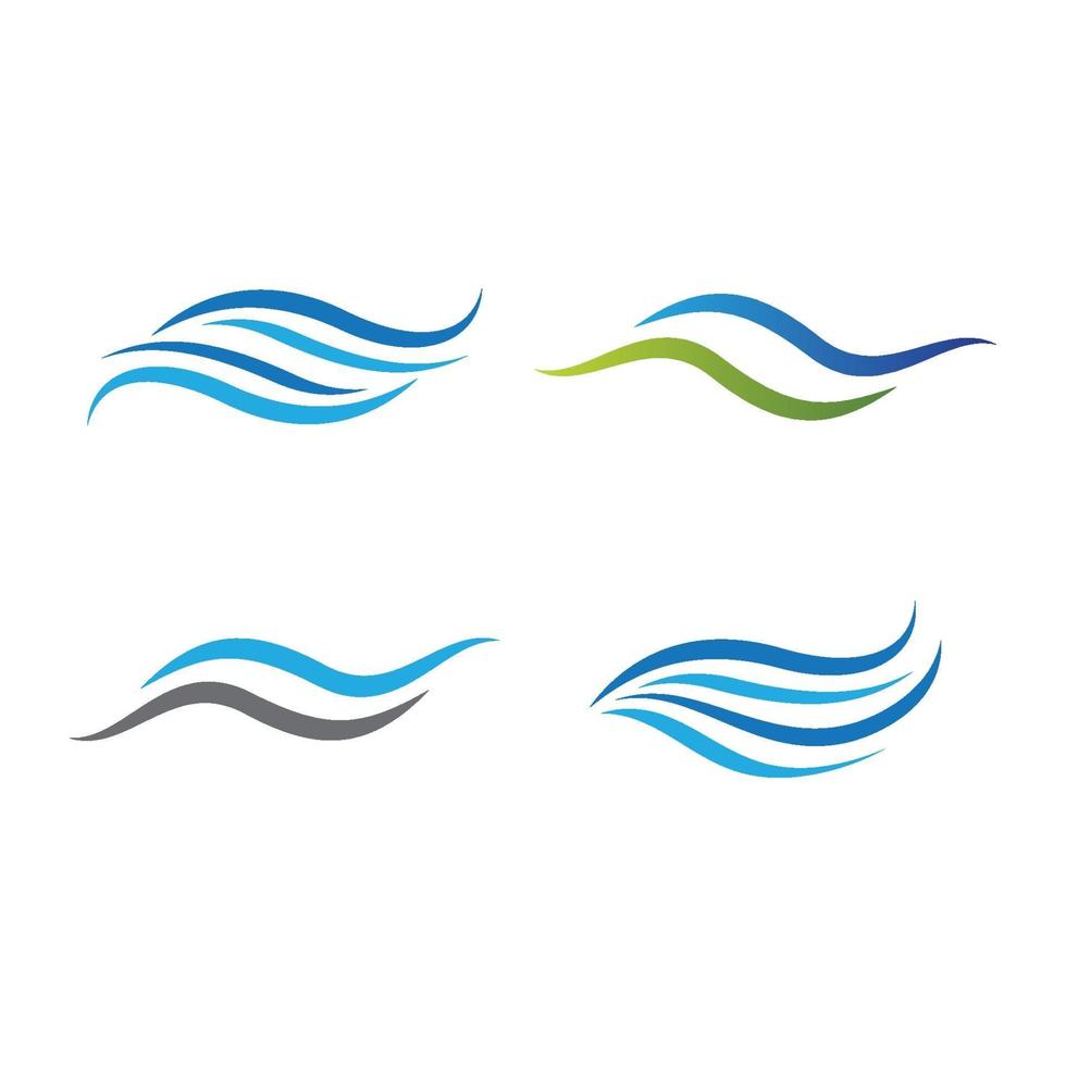 Water wave logo images vector