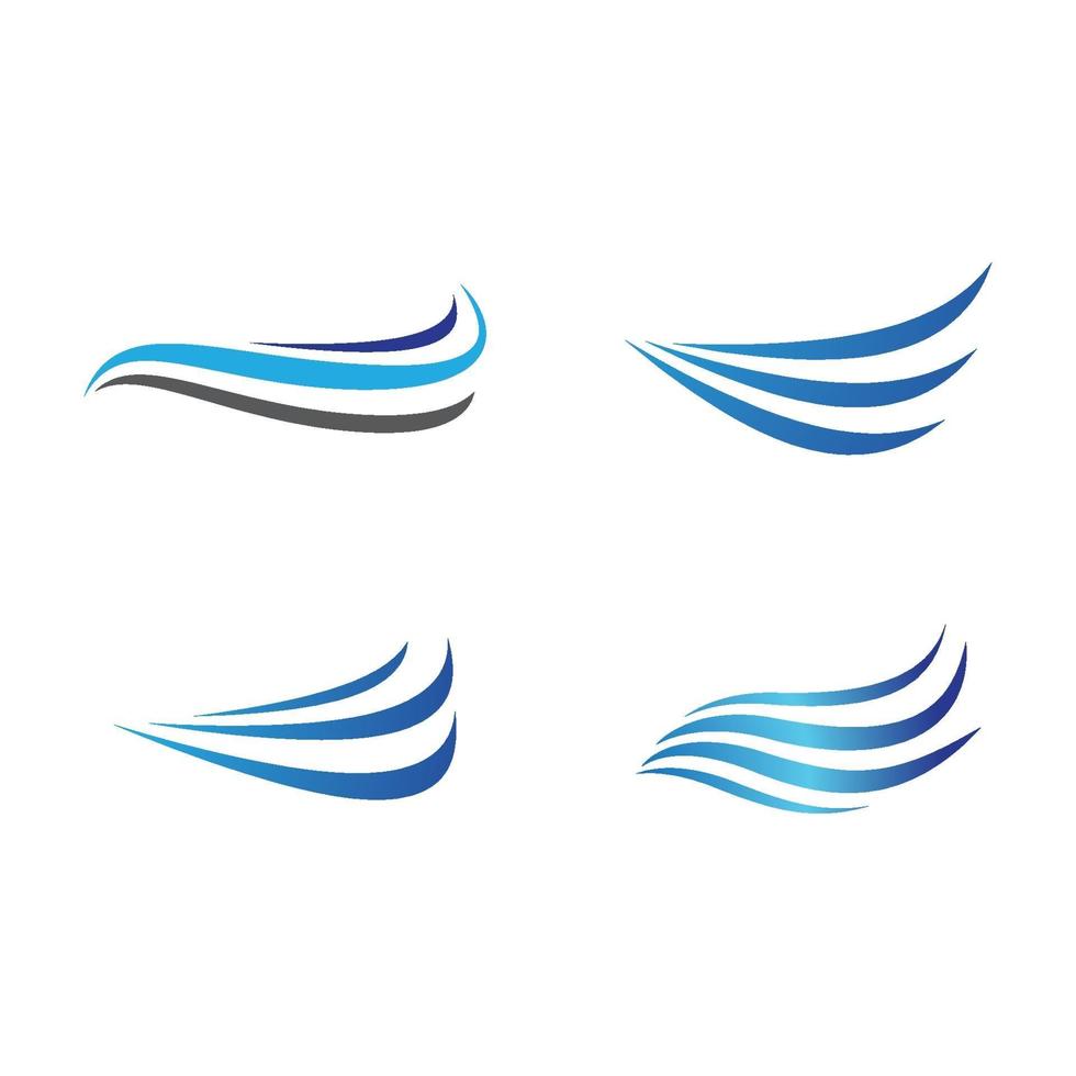 Water wave logo images vector