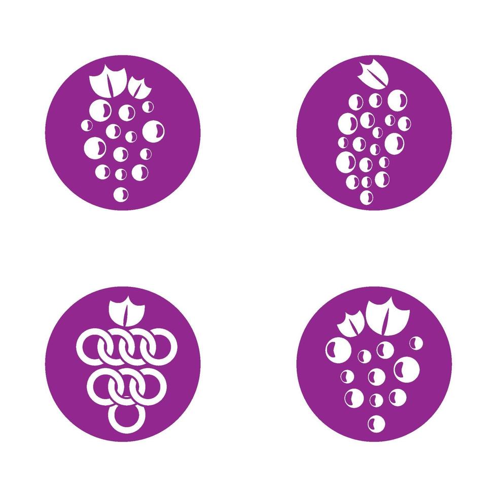 Grape logo images vector