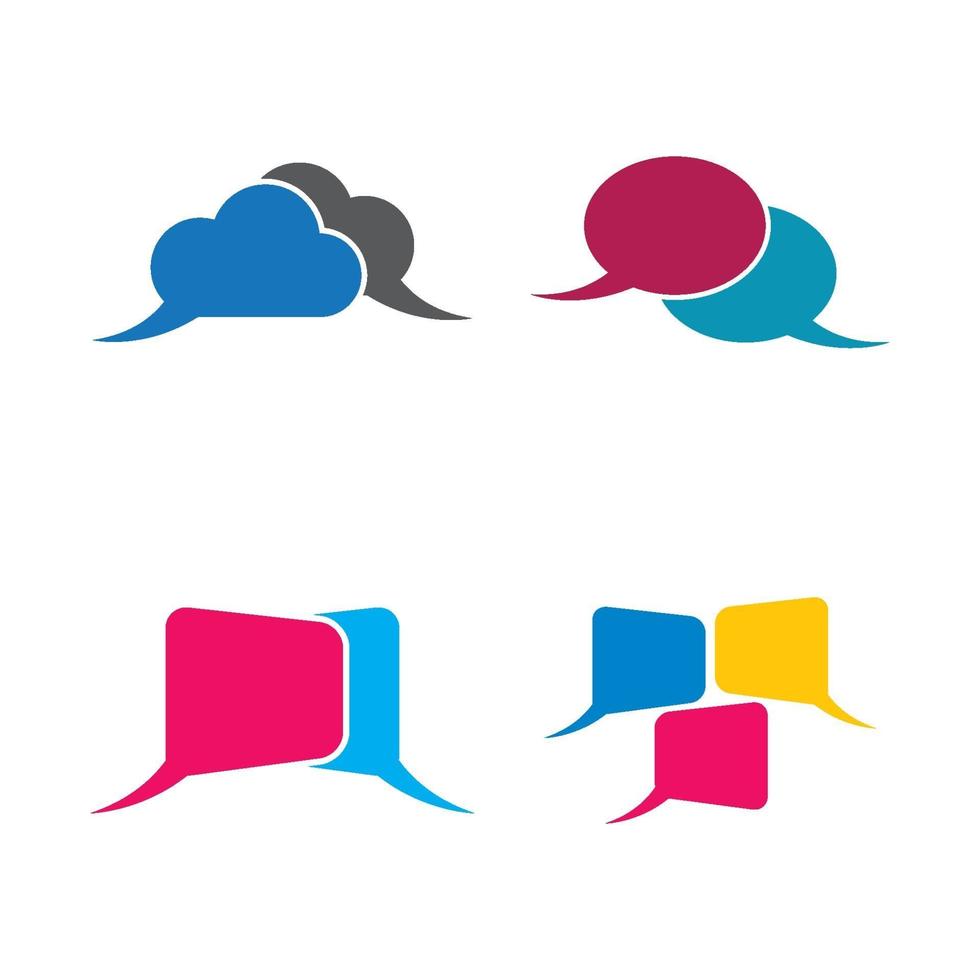 Speech bubble logo images vector