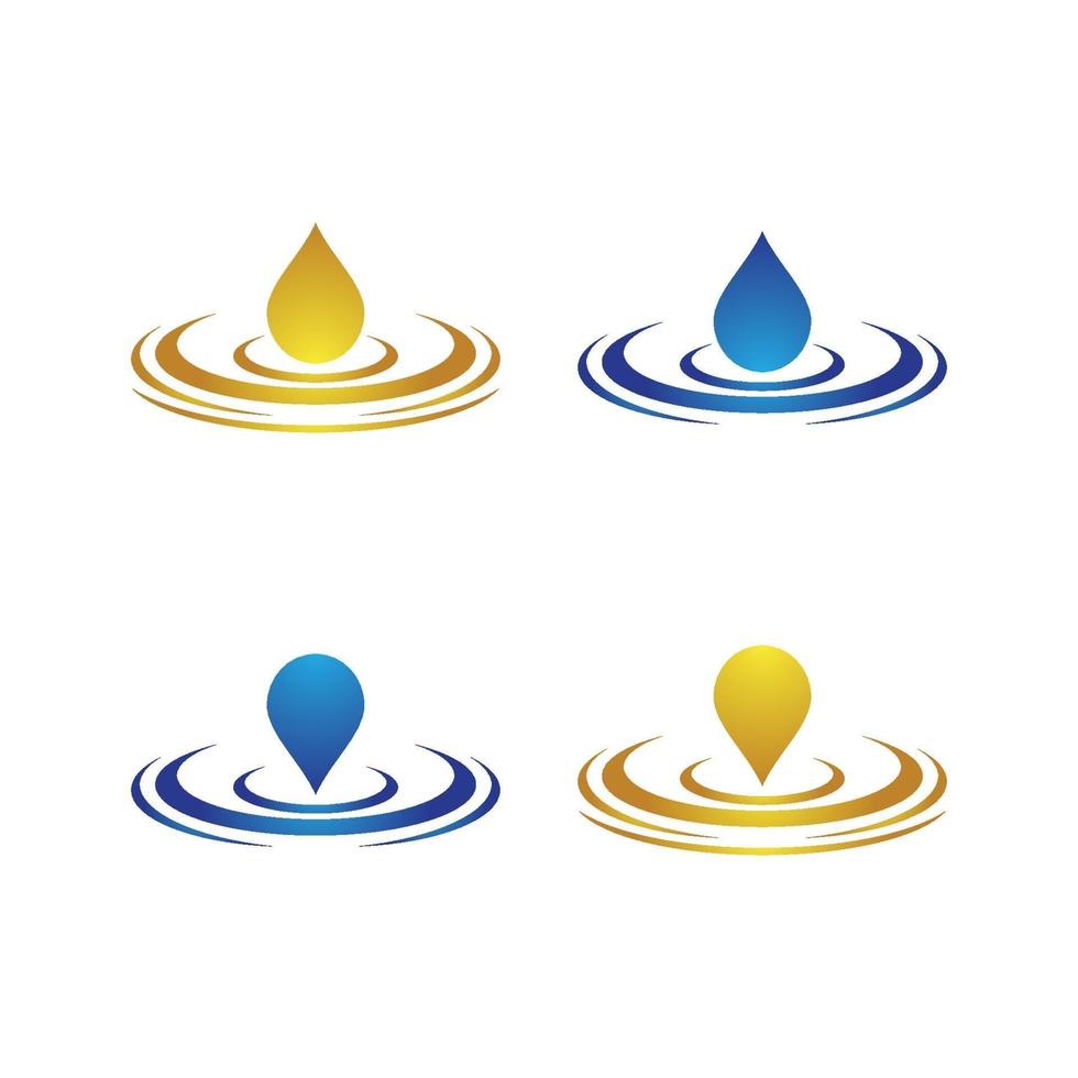 Water drop logo images vector