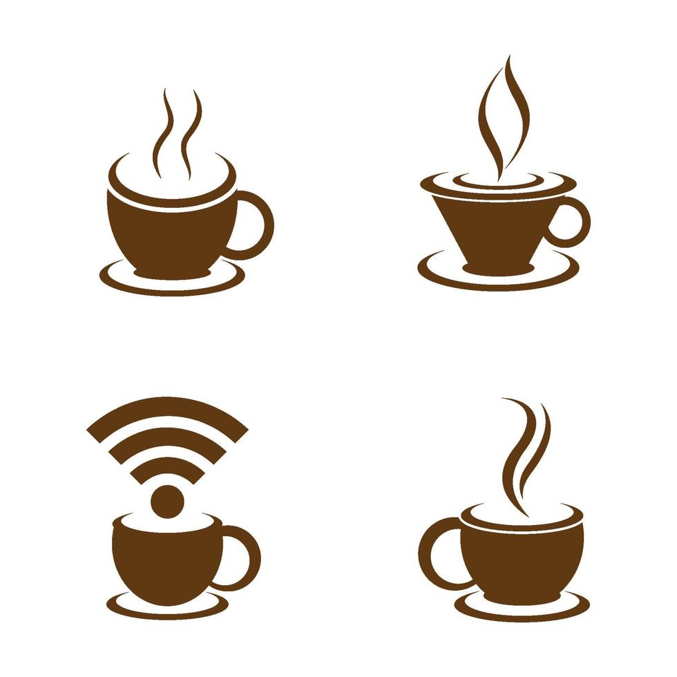 imágenes de taza de cafe logo vector