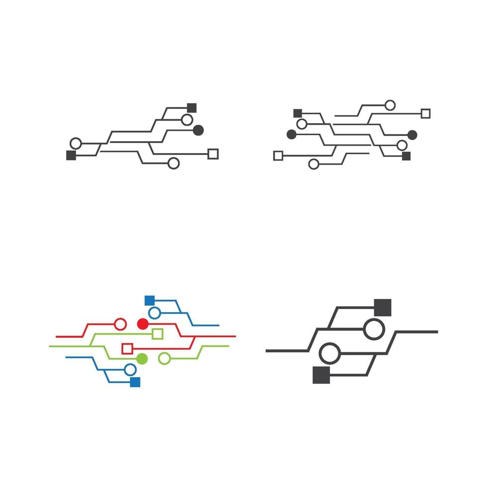 Circuit logo design vector