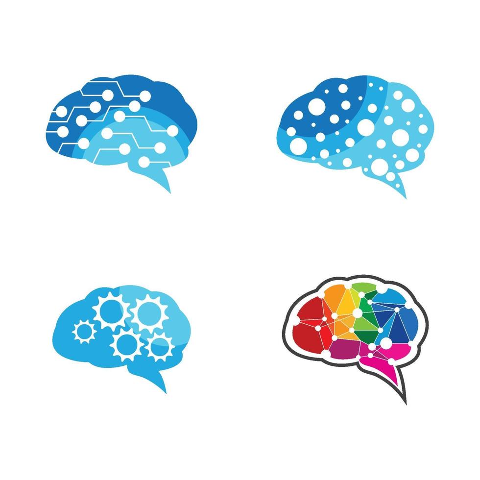 Brain logo images vector