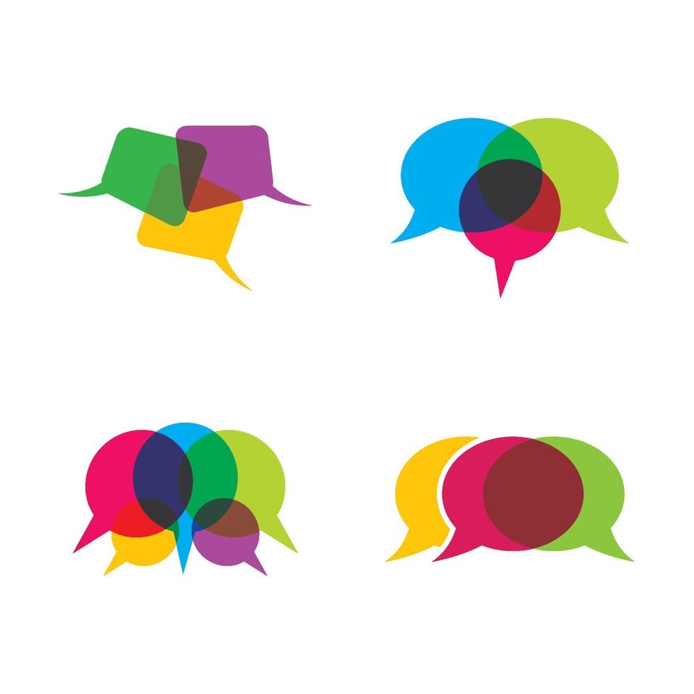 Speech bubble logo images vector