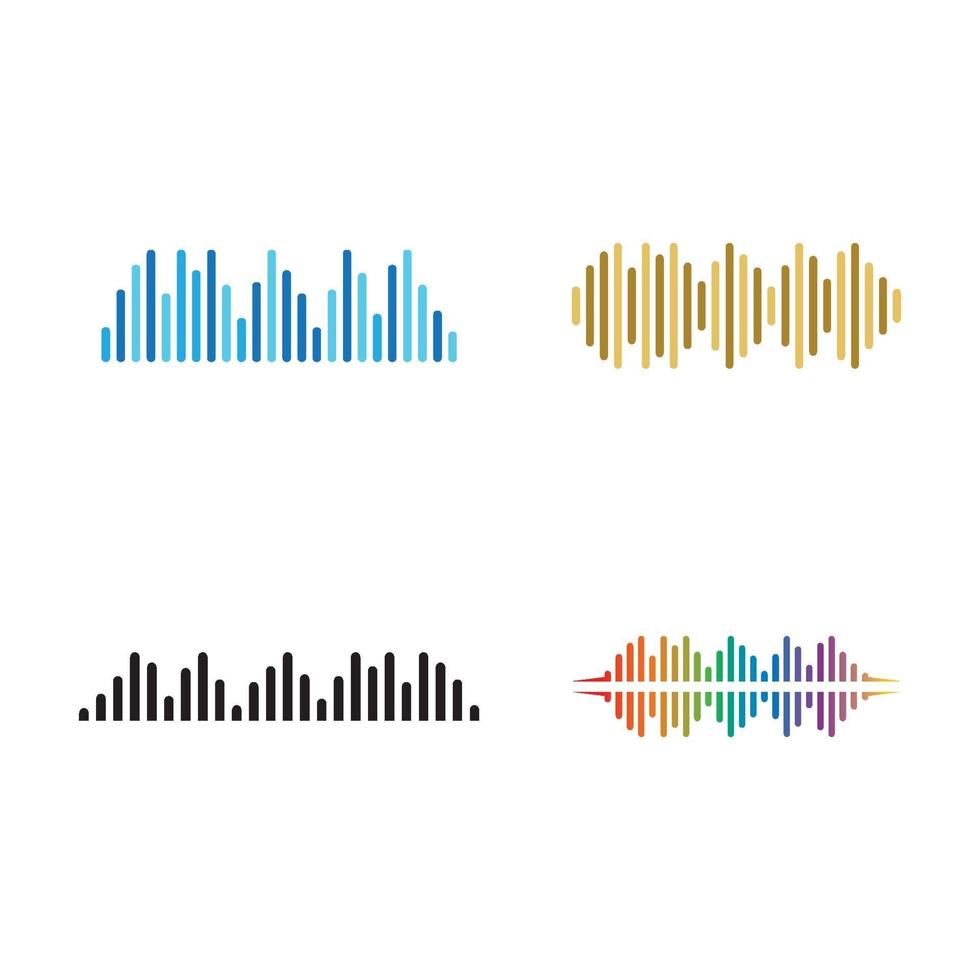 Sound wave images vector