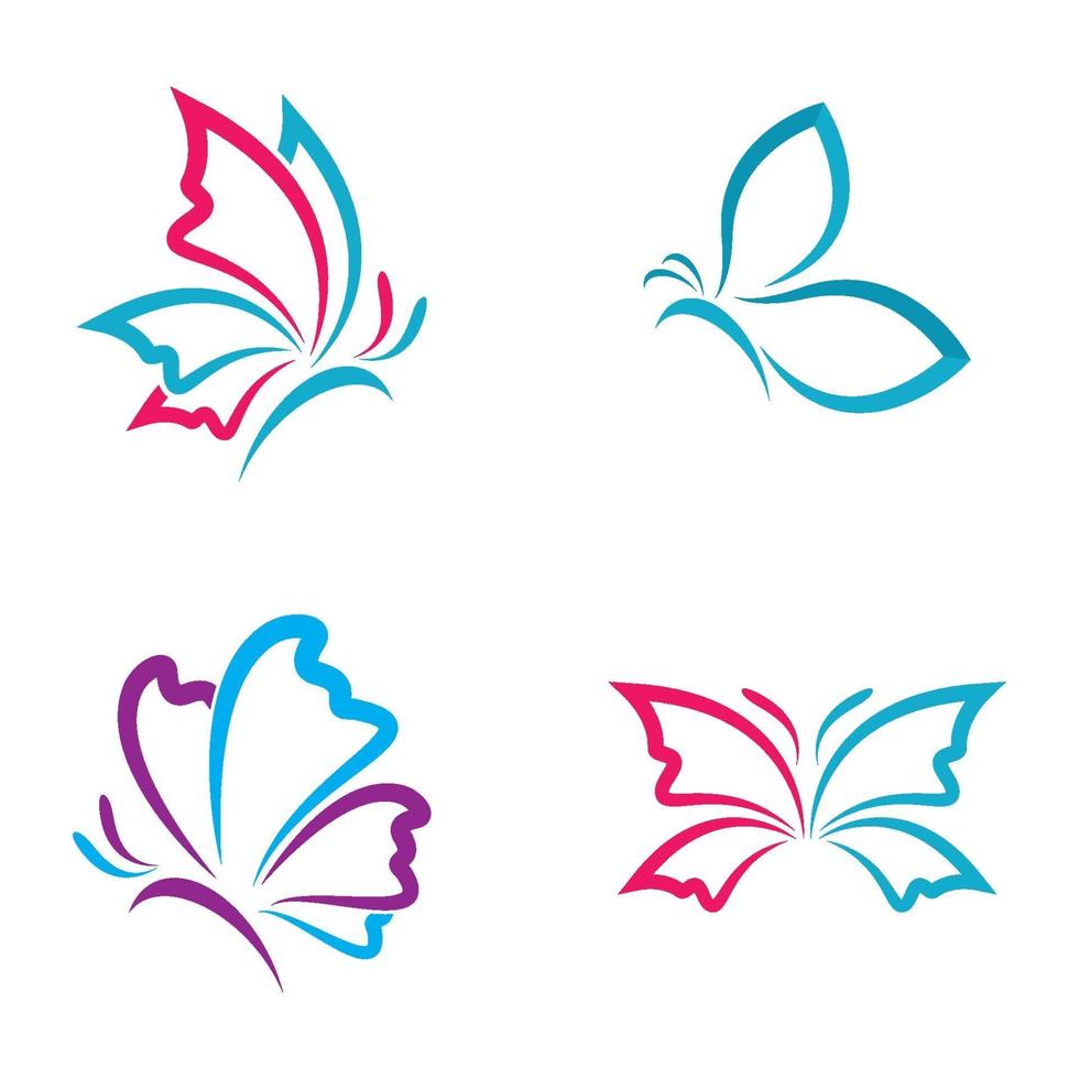 Beauty butterfly logo images vector