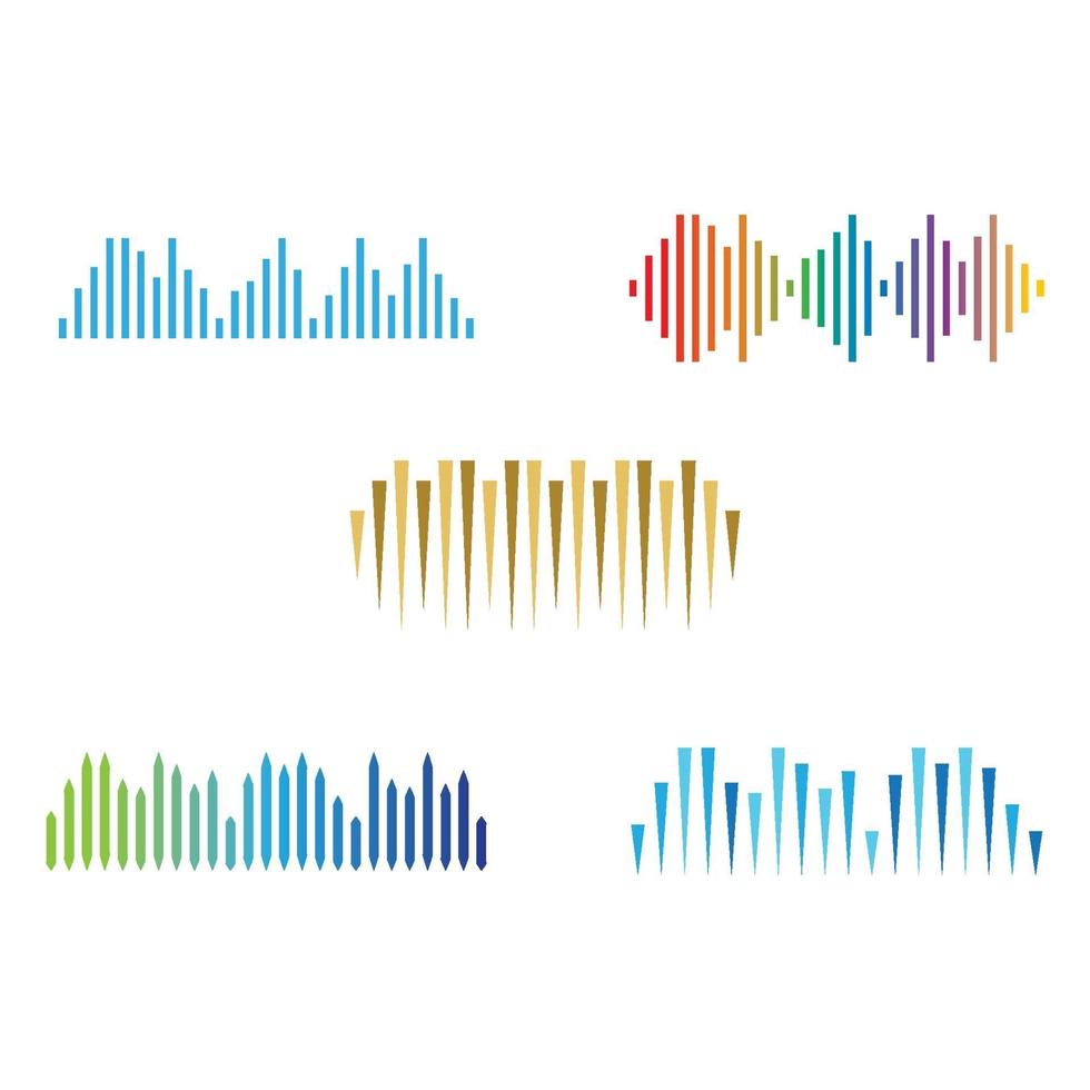 Sound wave images vector