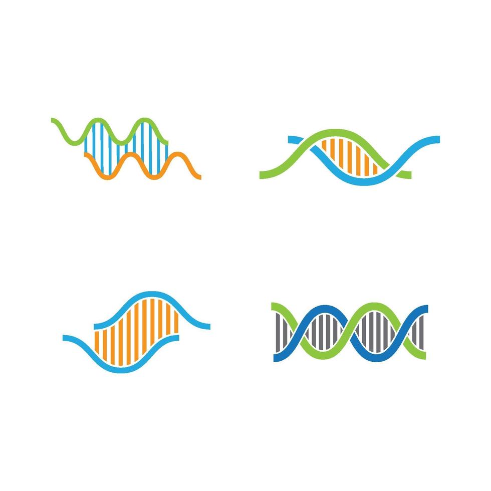 Ilustración de imágenes de logotipo de adn vector