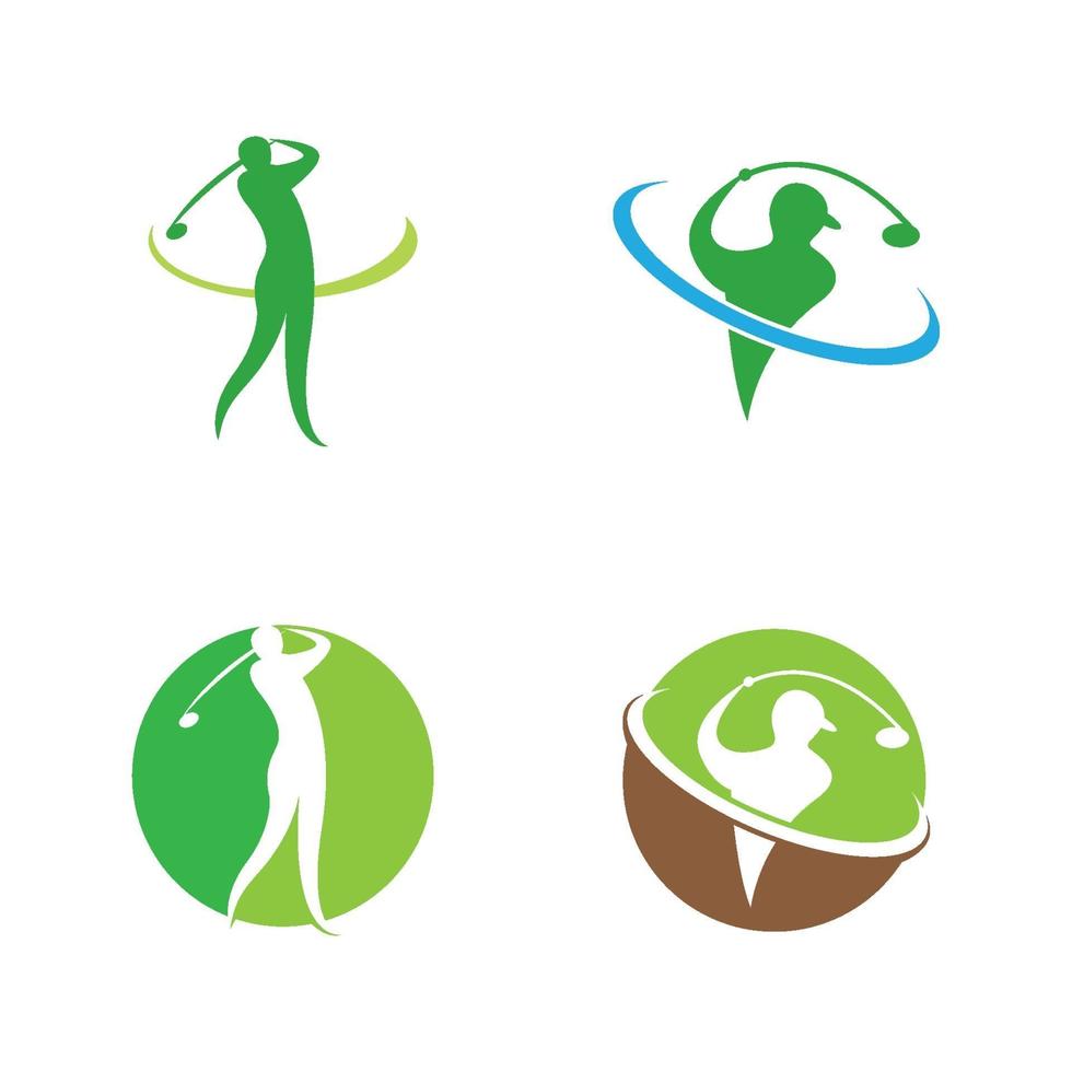 icono de vector de logo de golf