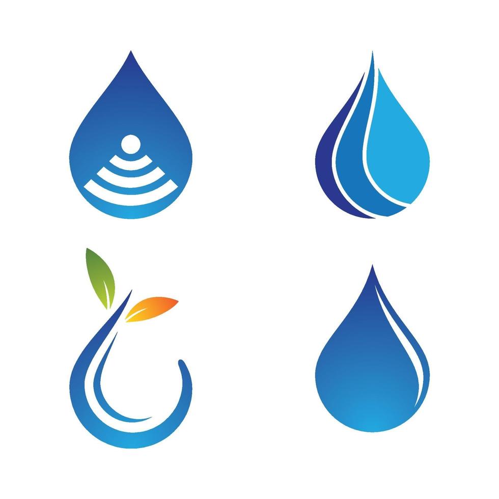 Water wave logo images vector