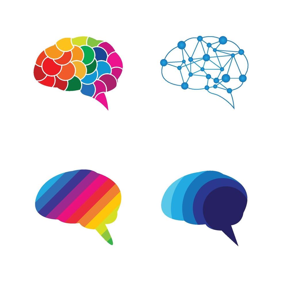 Brain logo images vector
