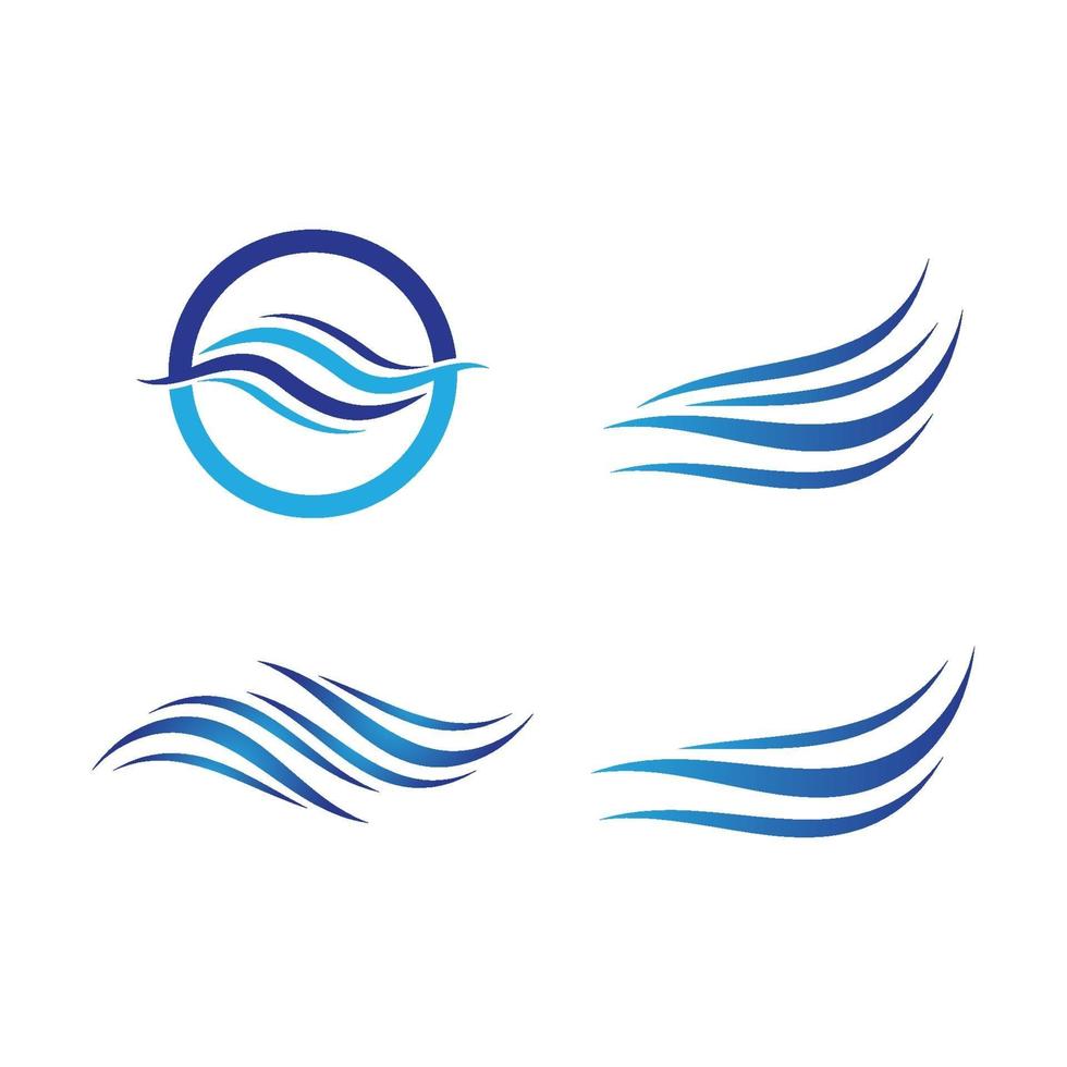 Water wave logo images vector