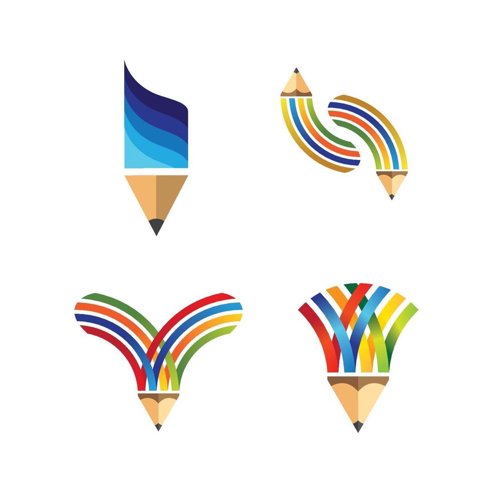 Pencil logo images vector