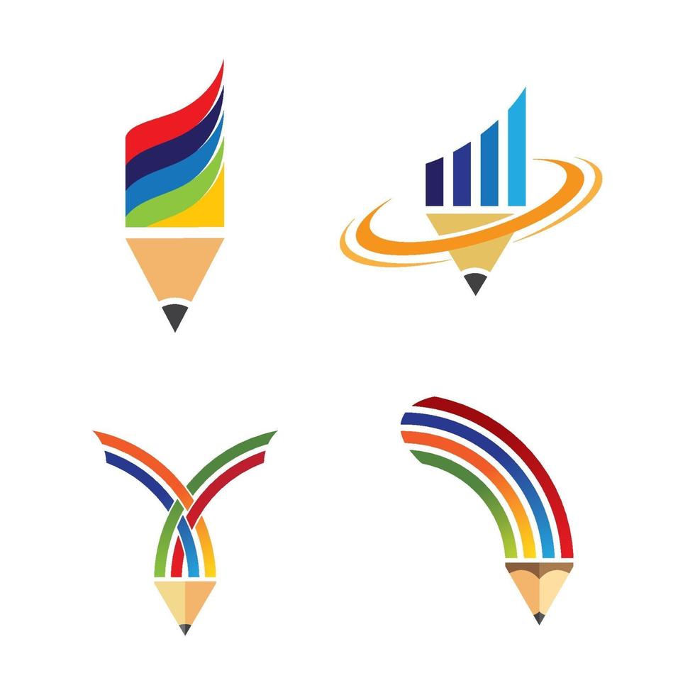 Pencil logo images vector