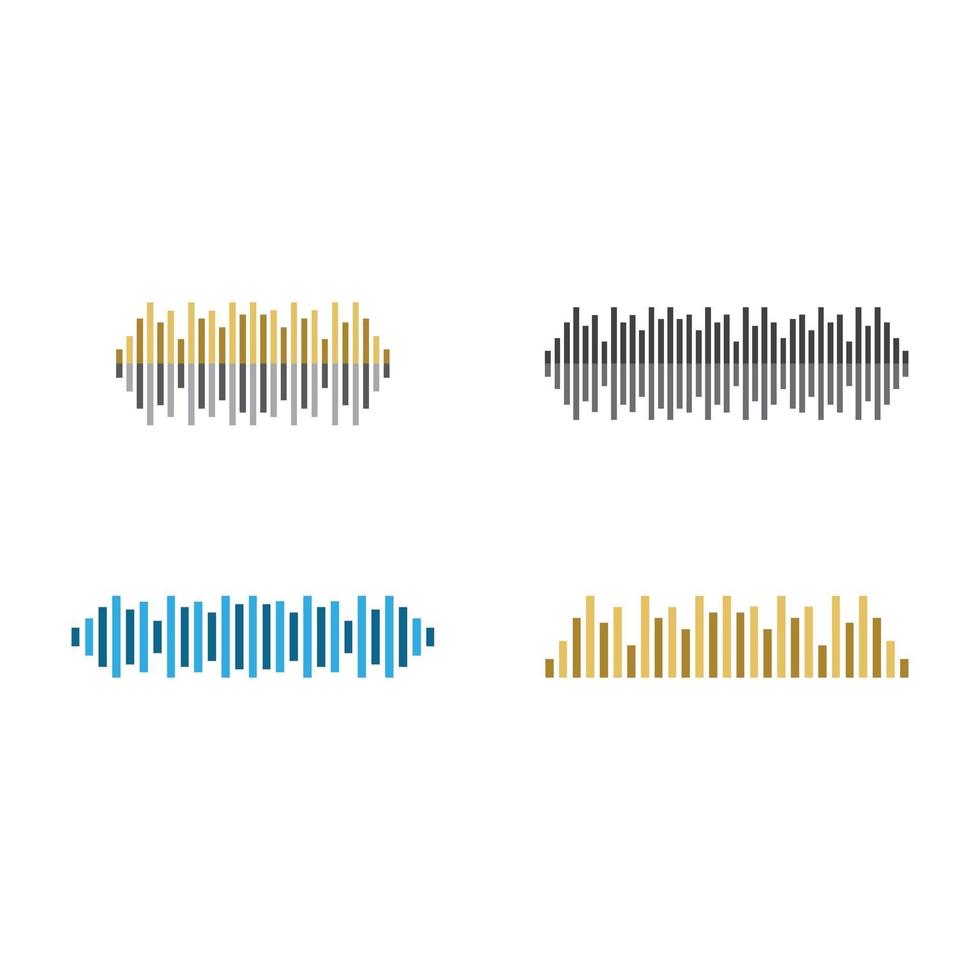 Sound wave images vector