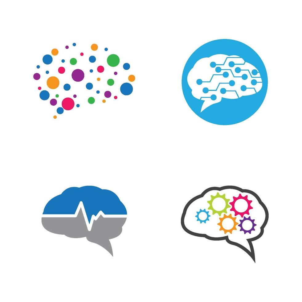 imagenes del logo del cerebro vector