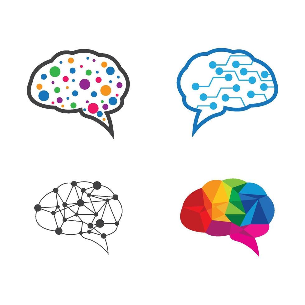 Brain logo images vector