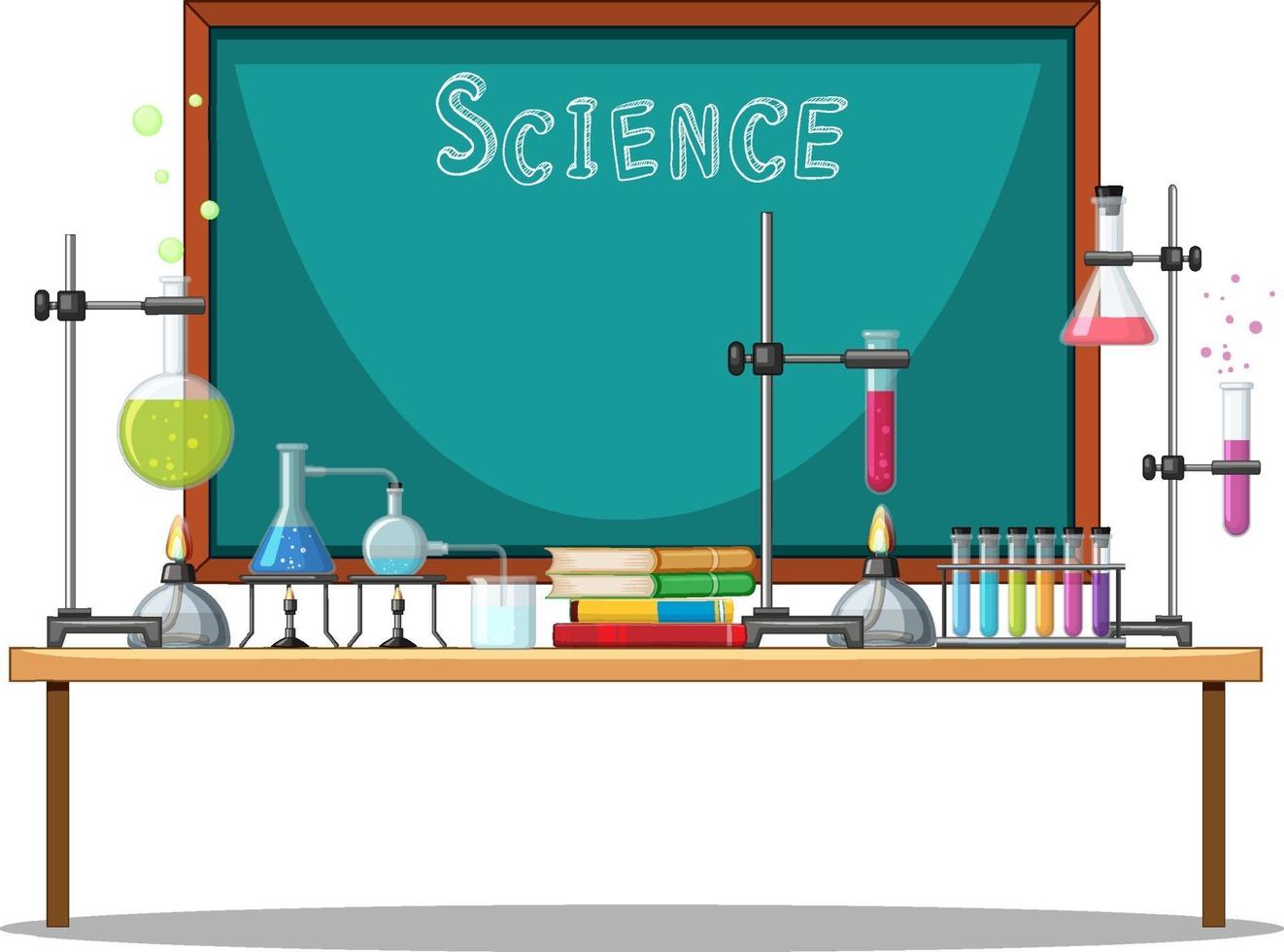 elemento de química en la mesa vector