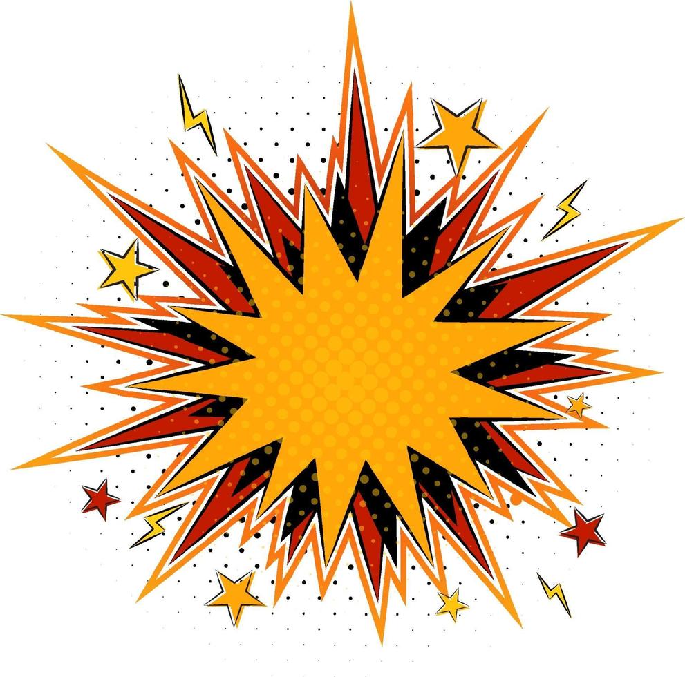 Blank boom comic speech bubble on white background vector